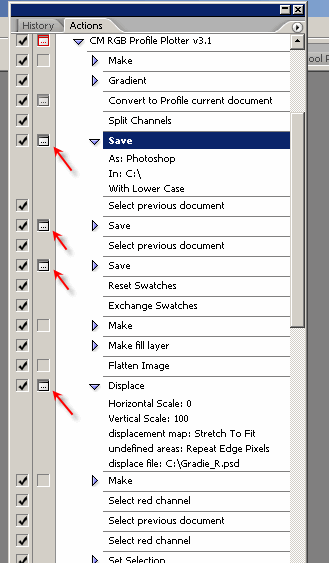 profile plotter action